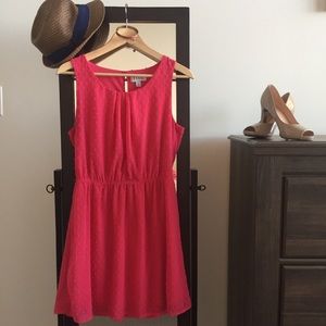 Pink dress with subtle polka dot pattern - size 10